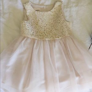 Pink and Gold Tulle Occasion Dress Size 18 Months